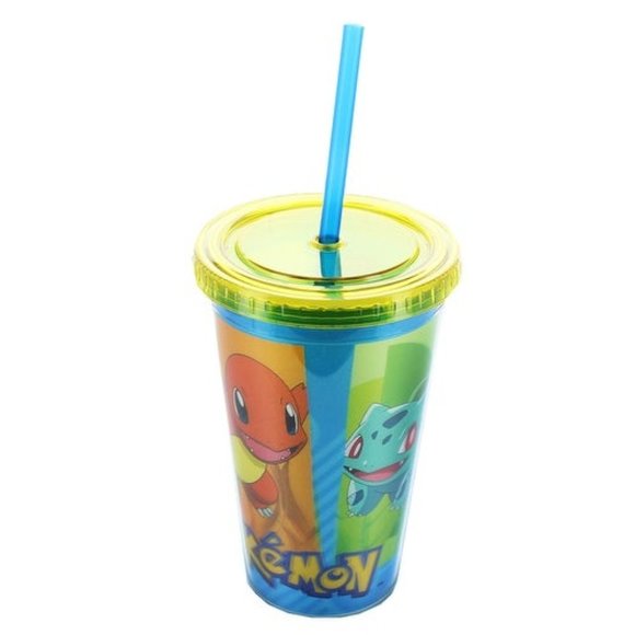 Pokemon Starter Character 16oz Tumbler Cup 16 Oz - Picture 1 of 2